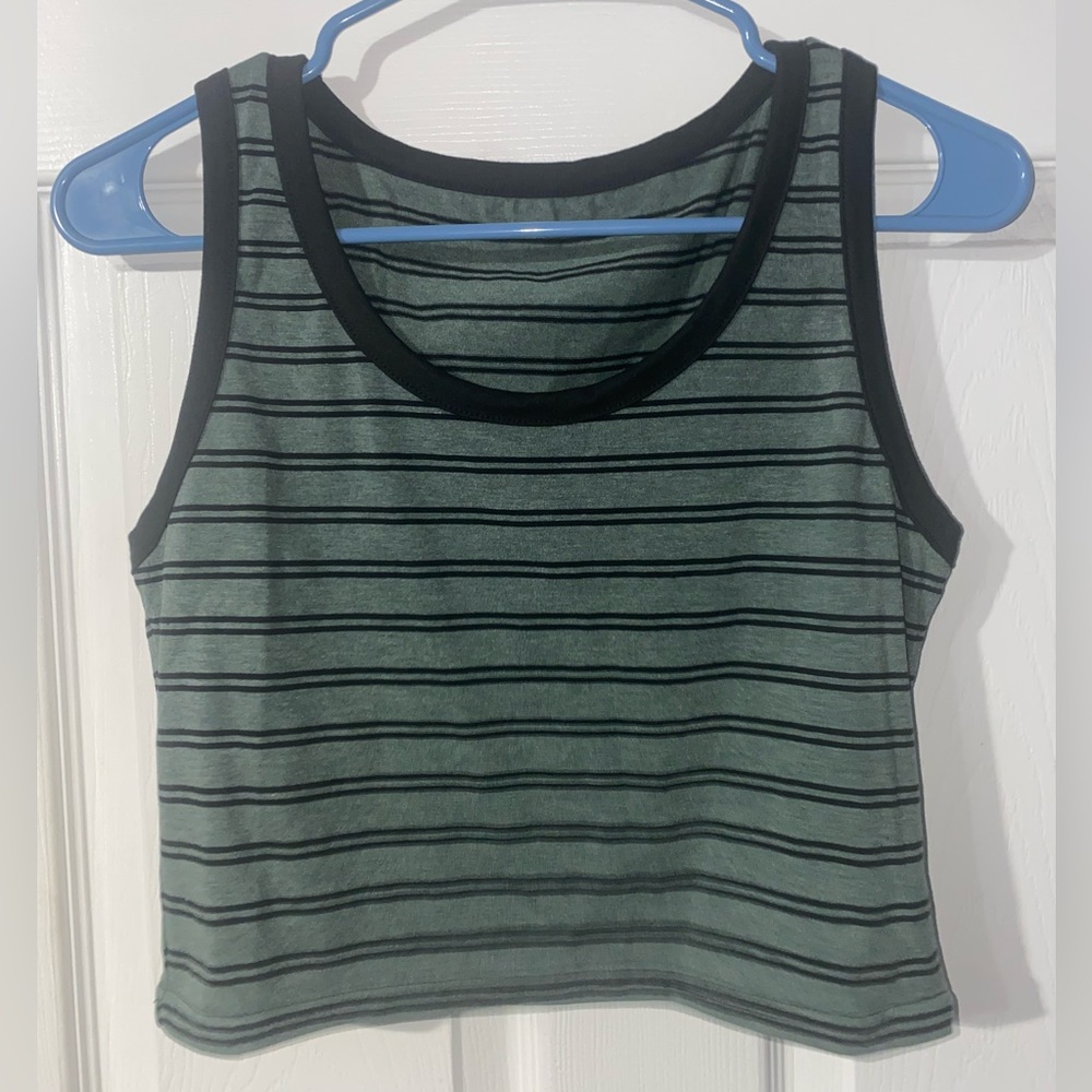 Stripped Crop Tank Top